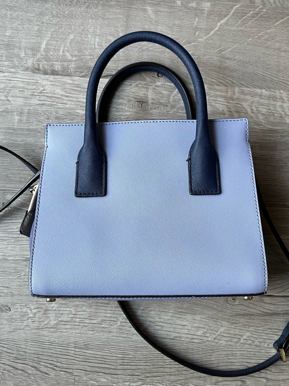 kate spade Navy, Light Blue & Cream Colorblock Satchel - Picture 8 of 13